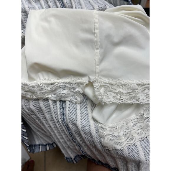 NYDJ Stacy Blue White Striped Fit & Flare Sleeveless Dress Lined Stretch Size 8 - Picture 8 of 8